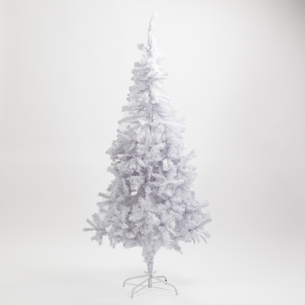 Árbol plástico navideño 750 ramas 180cm blanco