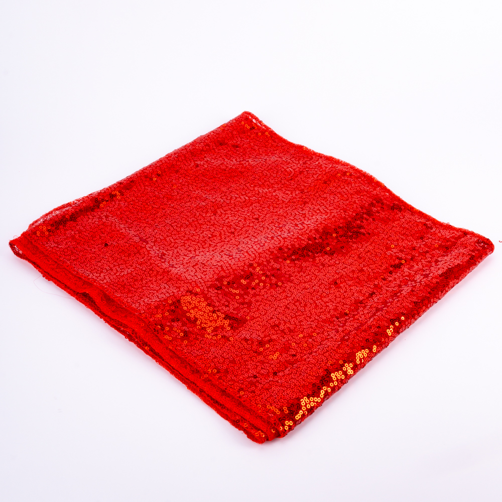 Camino mesa liso con lentejuelas 30x250cm 153g rojo