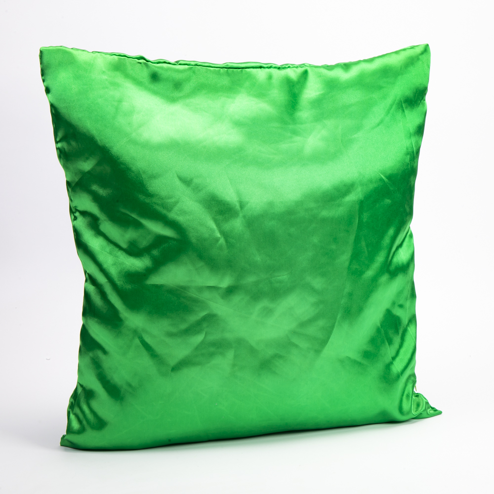 Cobertor para almohadón liso brillante 45x45cm 350-400g verde