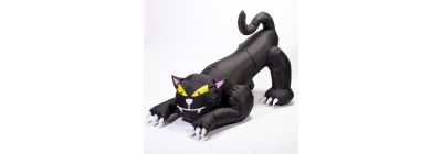 Inflable plástico gato Halloween 1.80m negro