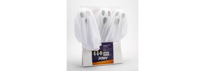 Estaca plástica fantasma con luz 3und 100x43cm blanco