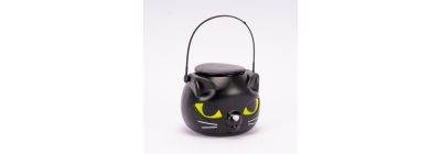 Caldero plástico gato 13cm negro
