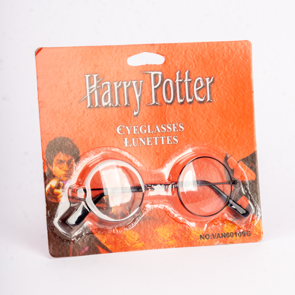 Lente plástico redondo Harry Potter 12.5cm negro