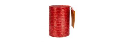 Candela con relieve rayas rojo