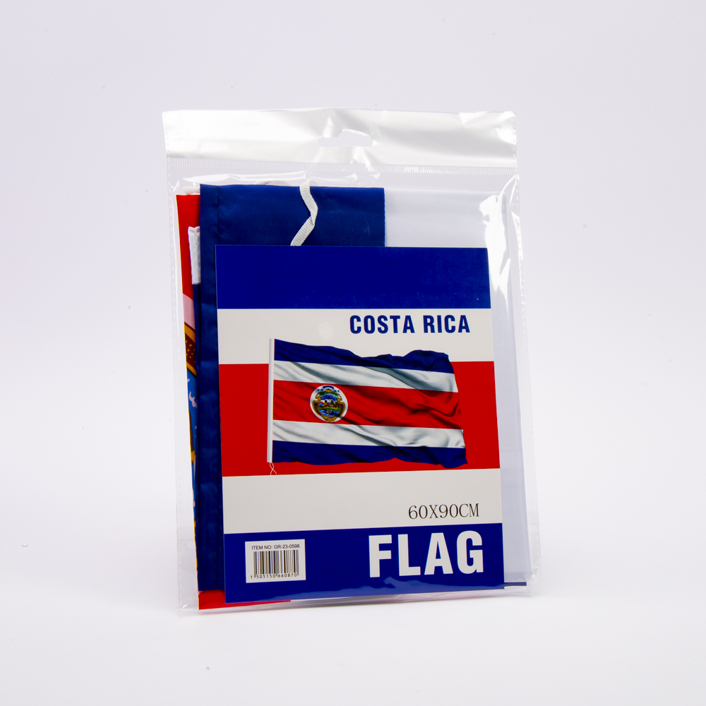 Bandera tela estampado Costa Rica 90x60cm
