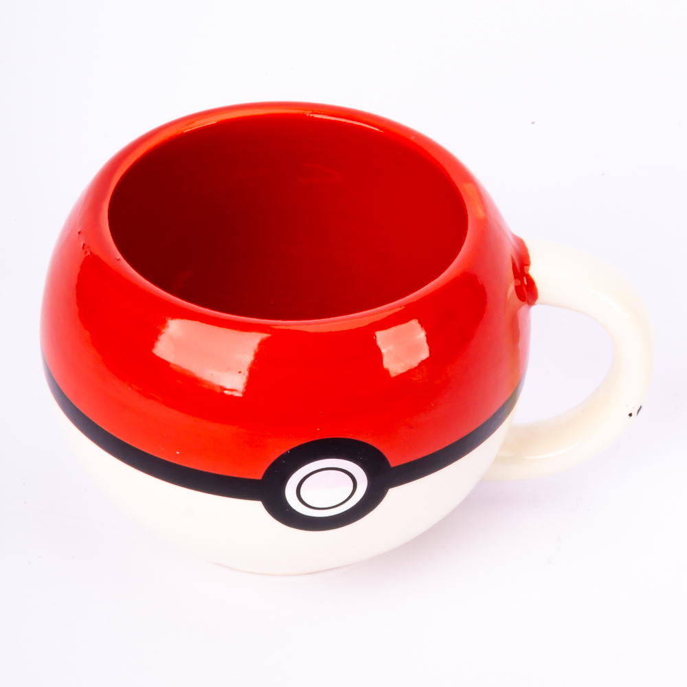 Jarra cerámica bola Pokémon rojo y blanco
