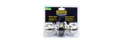 Cerradura metálica pomo para baño cromo satinado