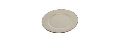 Plato porcelana plano liso 7.75pulg