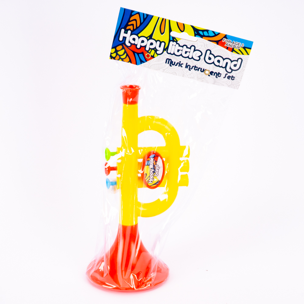 Trompeta con estampado happy little band 23x10cm