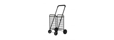 Carro metálico plegable para compras con manija esponja 