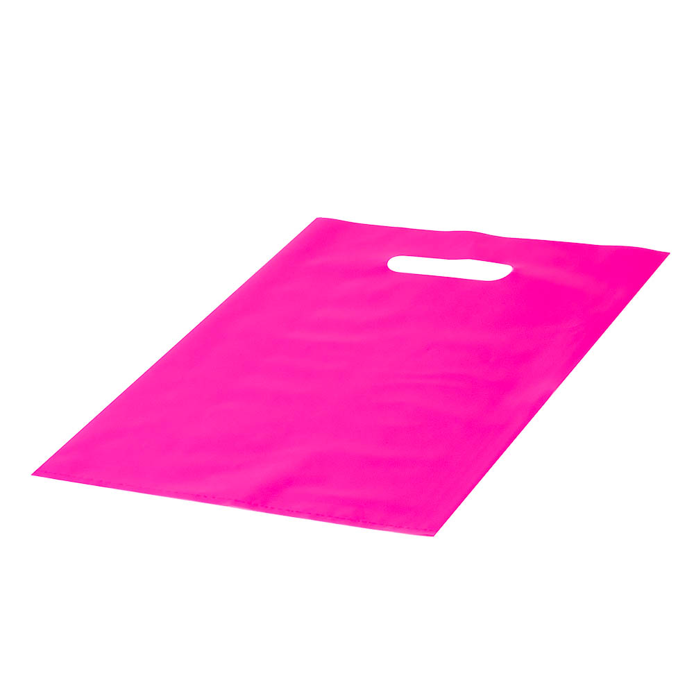 Bolsa plástica lisa 25x35cm 12und rosado