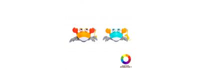 Cangrejo plástico con movimiento