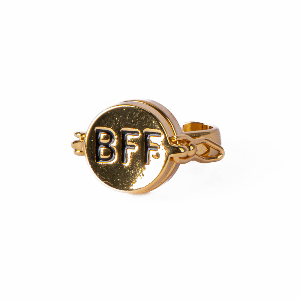 Anillo liso BFF con personajes bob esponja 14x4.8x1.7mm dorado