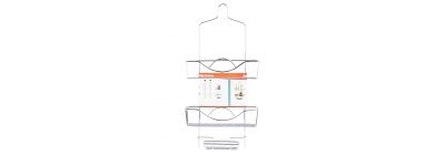 Organizador metálico para baño plateado