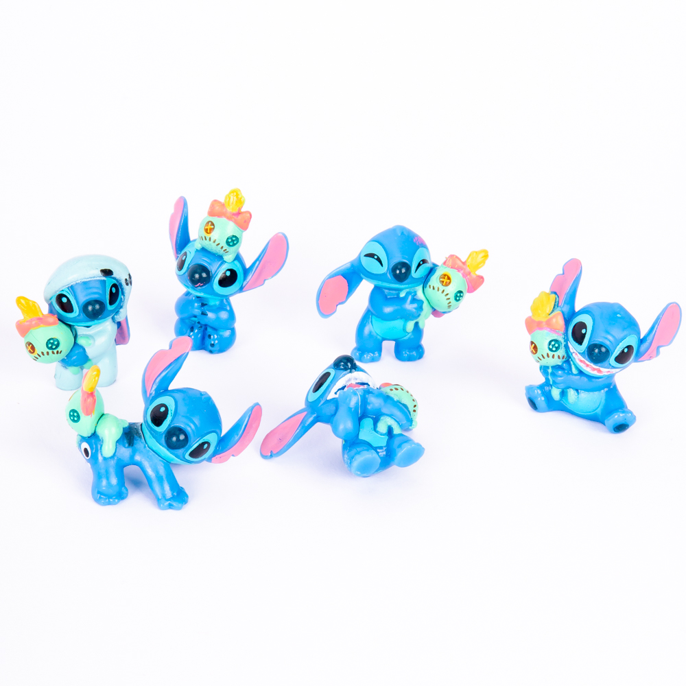 Figura coleccionable Stitch 6pzas surtido