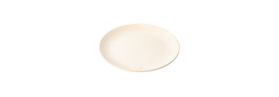 Plato porcelana plano liso 8pulg blanco