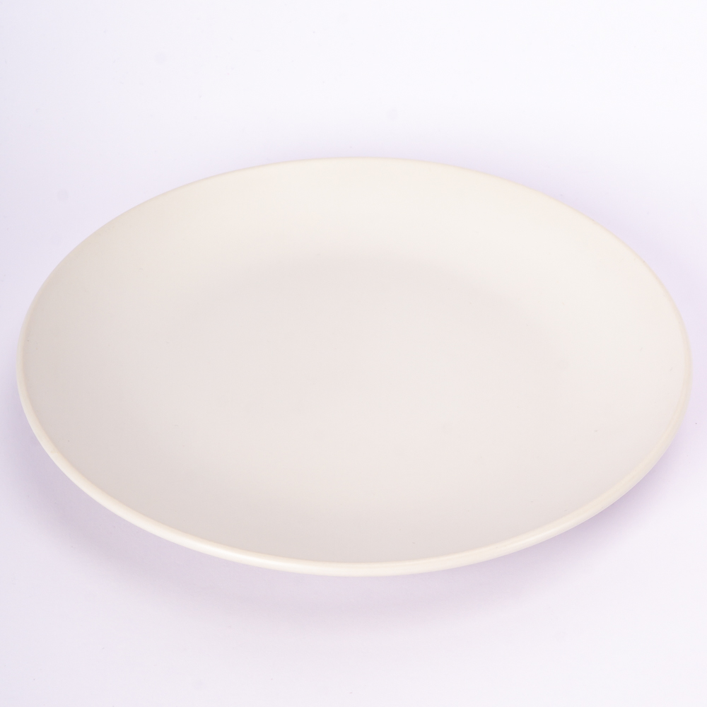 Plato porcelana liso 8pulg blanco