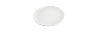 Plato porcelana plano liso+linea con relieve 10.5pulg blanco