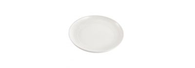 Plato porcelana plano liso 8.25pulg blanco