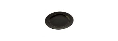 Plato porcelana plano liso 11pulg negro