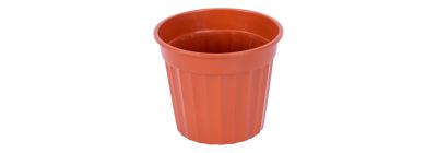 Maceta rayas terracota
