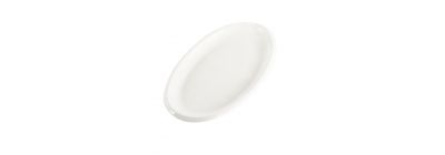 Plato porcelana ovalado para servir 12pulg blanco