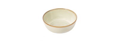 Bowl porcelana liso con detalle borde color 5.5pulg gris