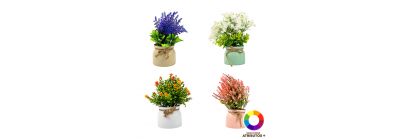 Planta artificial con maceta