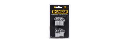 Candado metálico 4 llaves 20mm 4pzas plateado