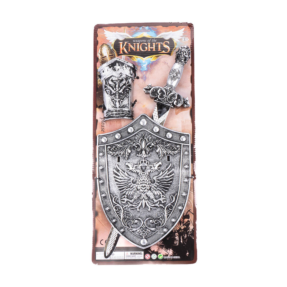 Accesorio plástico knights 3pzas +3a gris