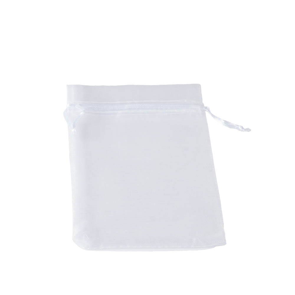 Bolsa organza 10x14cm 5und blanco