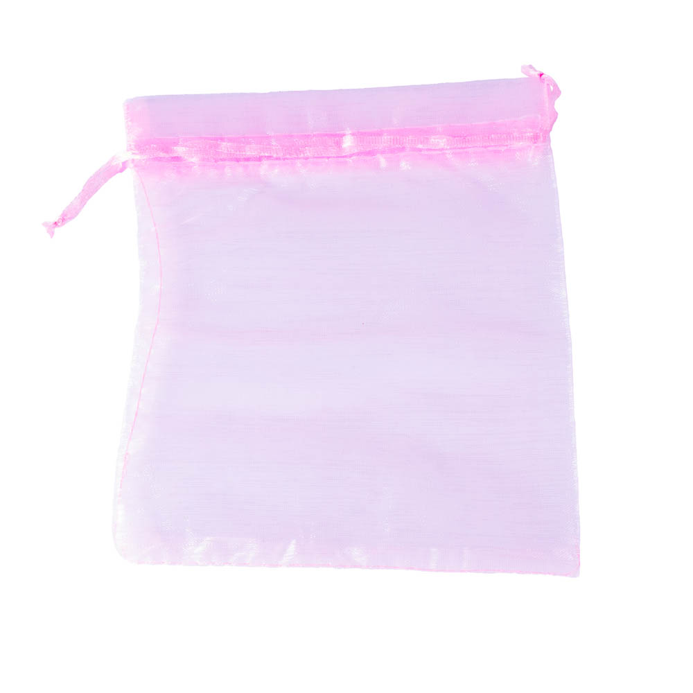 Bolsa organza 13x18cm 5und rosado