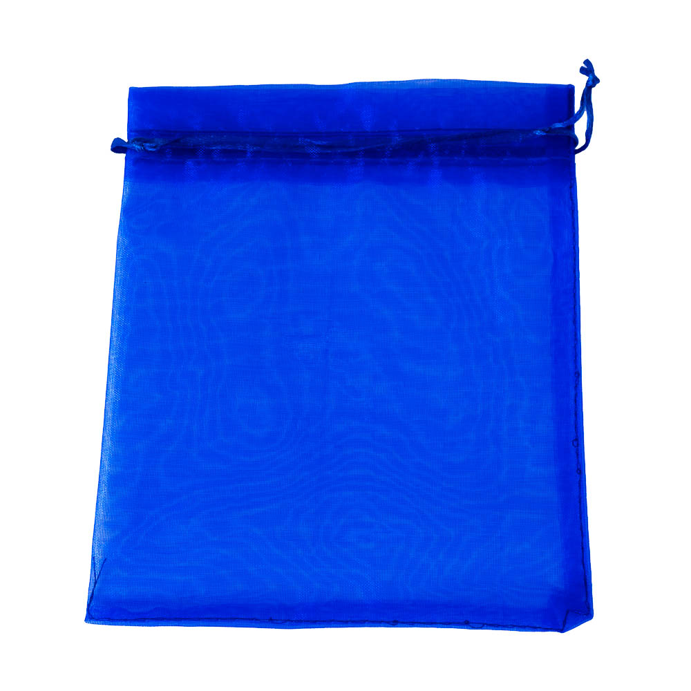 Bolsa organza 13x18cm 5und azul