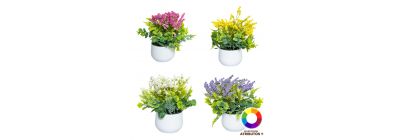 Planta artificial con macetero