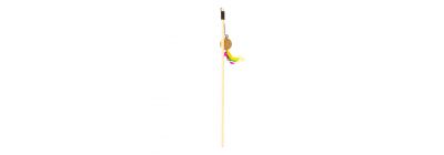 Pluma para mascota con pelota y cascabel 40cm