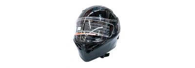 Casco con visera móvil M negro mate