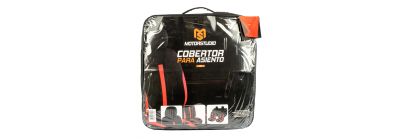 Cobertor asiento para auto liso 8pzas negro rojo