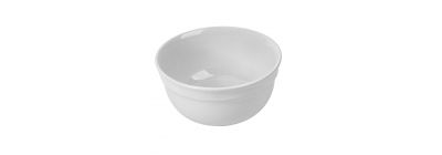 Bowl porcelana liso y relieve raya 6pulg blanco