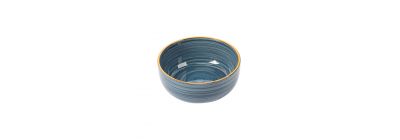 Bowl porcelana estampado rayas con borde 5.7pulg