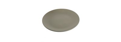 Plato porcelana plano liso 10.5pulg gris