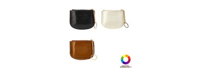 Monedero compacto con grabado