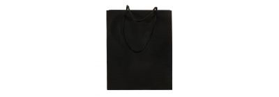 Bolsa plástica lisa 22x18x7.5cm negro