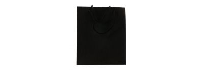 Bolsa plástica lisa 27x23x8cm negro