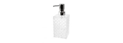 Dispensador jabón rombos transparente 
