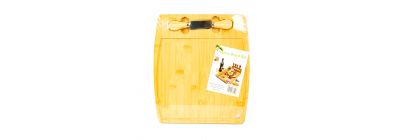 Tabla bambu con accesorios 29x33cm