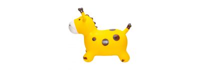 Jirafa inflable amarillo marrón