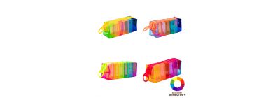 Cartuchera plástica multicolor práctica