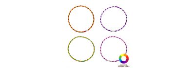 Hula hula plástico rayas brillantes