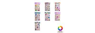 Sticker adhesivo personajes en relieve