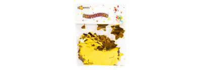 Confetti figura estrella dorado brillante